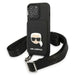 Karl Lagerfeld KLHCP13LSAKHPK iPhone 13 Pro / 13 6.1’’ Hardcase Saffiano Metal Karl Head - Cell phone cases