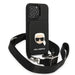 Karl Lagerfeld KLHCP13LSAKHPK iPhone 13 Pro / 13 6.1’’ Hardcase Saffiano Metal Karl Head - Cell phone cases