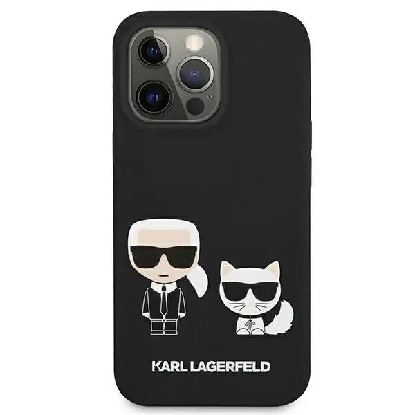 Karl Lagerfeld KLHCP13LSSKCK iPhone 13 Pro / 13 6.1’’ hardcase black/black Silicone Karl & Choupette - Cell phone cases