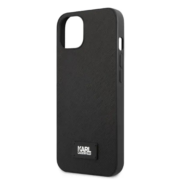 Karl Lagerfeld KLHCP13MSFMP2K iPhone 13 6.1’’ hardcase black/black Saffiano Plaque - Cell phone cases