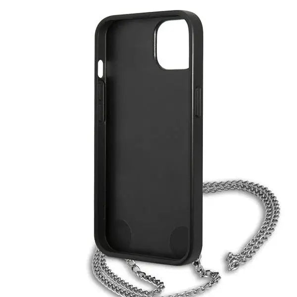 Karl Lagerfeld KLHCP13SPMK iPhone 13 mini 5,4 ’hardcase black / black Leather Textured and Chain - Cell phone cases
