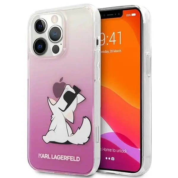 Karl Lagerfeld KLHCP14LCFNRCPI iPhone 14 Pro 6.1 ’hardcase pink / pink Choupette Fun - Cell phone cases