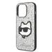 Karl Lagerfeld KLHCP14LG2CPS iPhone 14 Pro 6.1’’ silver/silver hardcase Glitter Choupette Patch - Cell phone cases