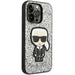 Karl Lagerfeld KLHCP14LGFKPG iPhone 14 Pro 6.1 ’hardcase silver / silver Glitter Flakes Ikonik - Cell phone cases