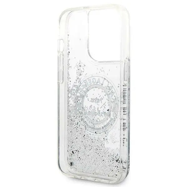 Karl Lagerfeld KLHCP14LLCRSGRS iPhone 14 Pro 6.1 ’silver / silver hardcase Liquid Glitter RSG - Cell phone cases