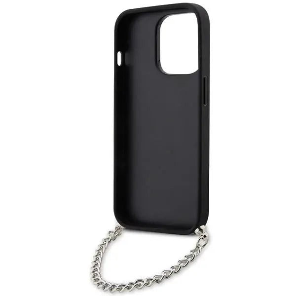 Karl Lagerfeld KLHCP14LSACKLHPG iPhone 14 Pro 6.1’’ silver/silver hardcase Saffiano Monogram Chain - Cell phone cases