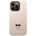 Karl Lagerfeld KLHCP14LSLCTPI iPhone 14 Pro 6.1 ’hardcase light pink / light pink Silicone Choupette Body - Cell phone