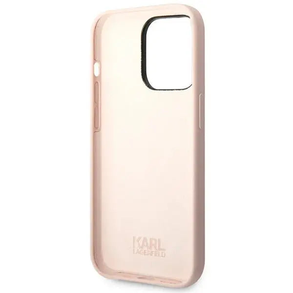 Karl Lagerfeld KLHCP14LSLCTPI iPhone 14 Pro 6.1 ’hardcase light pink / light pink Silicone Choupette Body - Cell phone