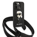 Karl Lagerfeld KLHCP14LSTKMK iPhone 14 Pro 6.1’’ black/black hardcase Monogram Ikonik Patch - Cell phone cases