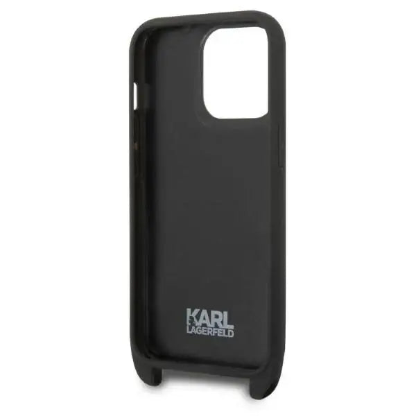 Karl Lagerfeld KLHCP14LSTKMK iPhone 14 Pro 6.1’’ black/black hardcase Monogram Ikonik Patch - Cell phone cases