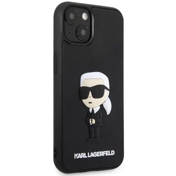 Karl Lagerfeld KLHCP14M3DRKINK iPhone 14 Plus 6.7’’ black/black hardcase Rubber Ikonik 3D - Cell phone cases
