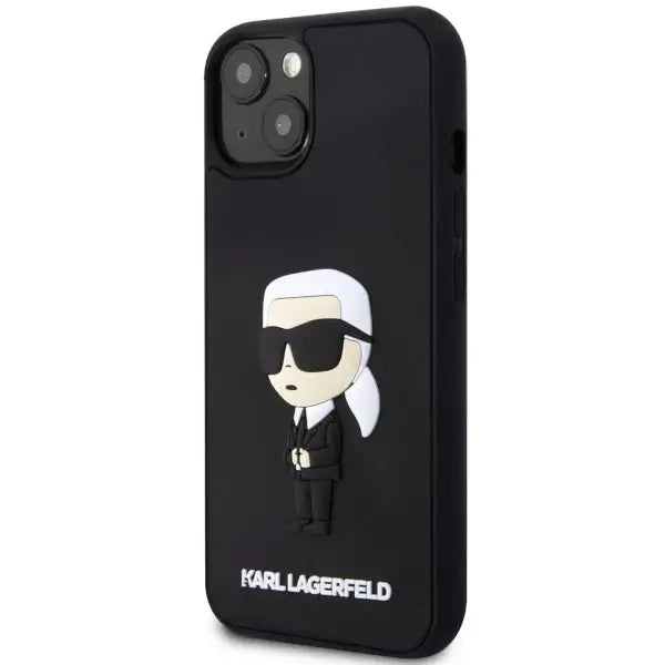 Karl Lagerfeld KLHCP14M3DRKINK iPhone 14 Plus 6.7’’ black/black hardcase Rubber Ikonik 3D - Cell phone cases