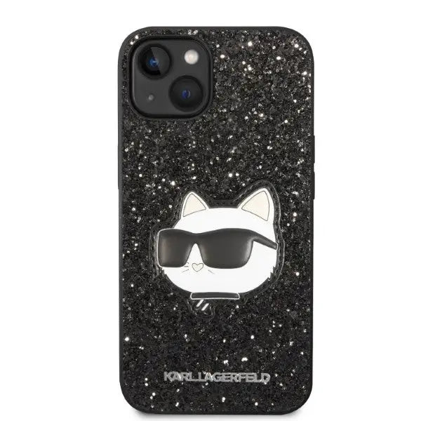 Karl Lagerfeld KLHCP14MG2CPK iPhone 14 Plus 6.7’’ black/black hardcase Glitter Choupette Patch - Cell phone cases