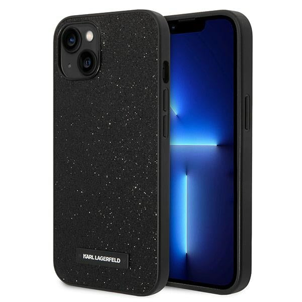 Karl Lagerfeld KLHCP14MG2ELK iPhone 14 Plus 6.7 ’hardcase black / black Glitter Plaque Logo - Cell phone cases