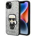 Karl Lagerfeld KLHCP14MGFKPG iPhone 14 Plus 6.7 ’hardcase silver / silver Glitter Flakes Ikonik - Cell phone cases