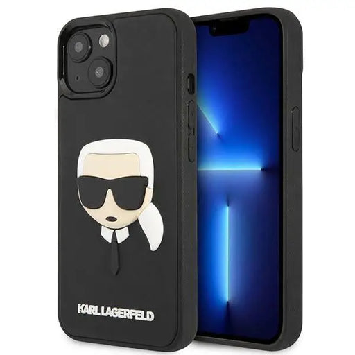 Karl Lagerfeld KLHCP14MKH3DBK iPhone 14 Plus 6.7 ’black / black hardcase 3D Rubber Karl’s Head - Cell phone cases