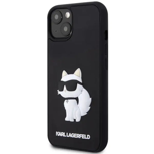 Karl Lagerfeld KLHCP14S3DRKHNK iPhone 14 6.1’’ black/black hardcase Rubber Choupette 3D - Cell phone cases