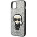 Karl Lagerfeld KLHCP14SGFKPG iPhone 14 6.1 ’hardcase silver / silver Glitter Flakes Ikonik - Cell phone cases