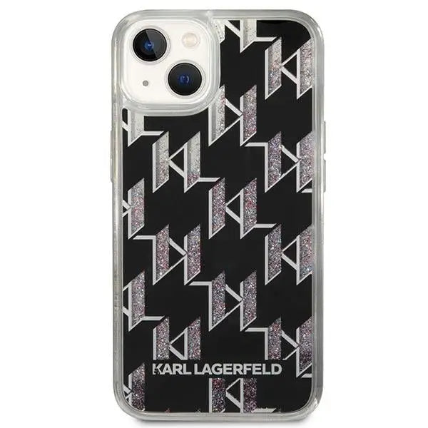 Karl Lagerfeld KLHCP14SLMNMK iPhone 14 6.1 ’hardcase black / black Liquid Glitter Monogram - Cell phone cases