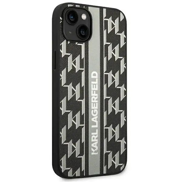 Karl Lagerfeld KLHCP14SPGKLSKG iPhone 14 6.1 ’hardcase gray / gray Monogram Stripe - Cell phone cases