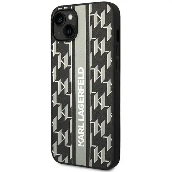 Karl Lagerfeld KLHCP14SPGKLSKG iPhone 14 6.1 ’hardcase gray / gray Monogram Stripe - Cell phone cases