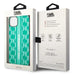 Karl Lagerfeld KLHCP14SPGKLSKN iPhone 14 6.1 ’hardcase green / green Monogram Stripe - Cell phone cases