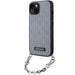 Karl Lagerfeld KLHCP14SSACKLHPG iPhone 14 6.1’’ silver/silver hardcase Saffiano Monogram Chain - Cell phone cases