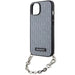 Karl Lagerfeld KLHCP14SSACKLHPG iPhone 14 6.1’’ silver/silver hardcase Saffiano Monogram Chain - Cell phone cases