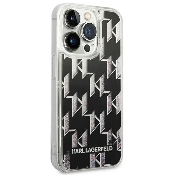 Karl Lagerfeld KLHCP14XLMNMK iPhone 14 Pro Max 6.7 ’hardcase black / black Liquid Glitter Monogram - Cell phone cases