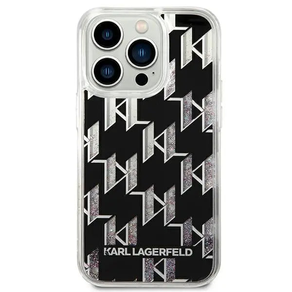 Karl Lagerfeld KLHCP14XLMNMK iPhone 14 Pro Max 6.7 ’hardcase black / black Liquid Glitter Monogram - Cell phone cases