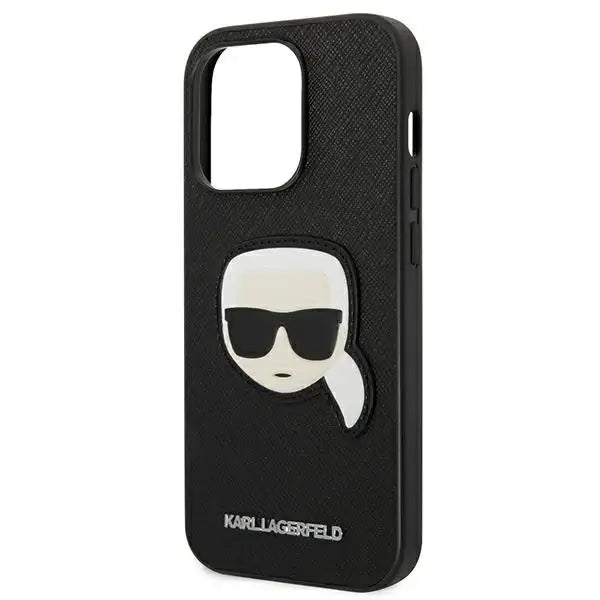 Karl Lagerfeld KLHCP14XSAPKHK iPhone 14 Pro Max 6,7’’ czarny/black hardcase Saffiano Karl’s Head Patch - Cell phone