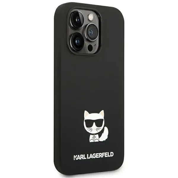 Karl Lagerfeld KLHCP14XSLCTBK iPhone 14 Pro Max 6.7 ’hardcase black / black Silicone Choupette Body - Cell phone cases
