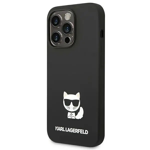 Karl Lagerfeld KLHCP14XSLCTBK iPhone 14 Pro Max 6.7 ’hardcase black / black Silicone Choupette Body - Cell phone cases