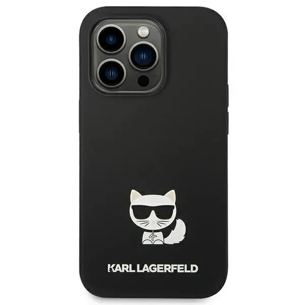 Karl Lagerfeld KLHCP14XSLCTBK iPhone 14 Pro Max 6.7 ’hardcase black / black Silicone Choupette Body - Cell phone cases