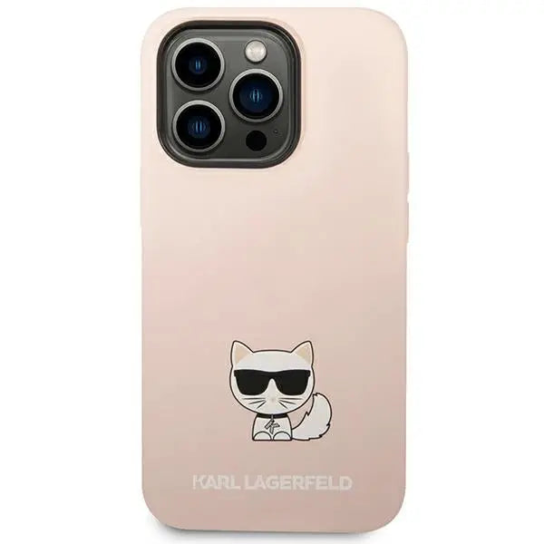 Karl Lagerfeld KLHCP14XSLCTPI iPhone 14 Pro Max 6.7 ’hardcase light pink / light pink Silicone Choupette Body - Cell