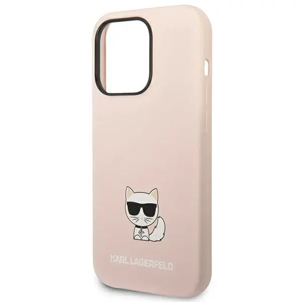 Karl Lagerfeld KLHCP14XSLCTPI iPhone 14 Pro Max 6.7 ’hardcase light pink / light pink Silicone Choupette Body - Cell