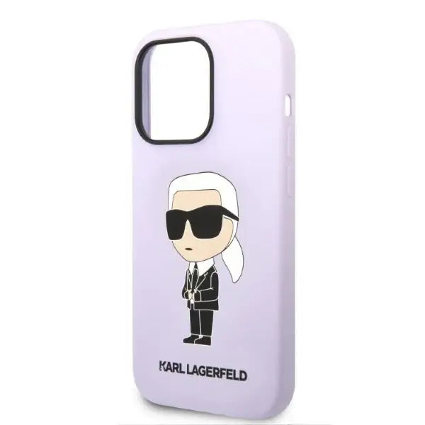 Karl Lagerfeld KLHCP14XSNIKBCU iPhone 14 Pro Max 6.7’’ hardcase purple/purple Silicone Ikonik - Cell phone cases