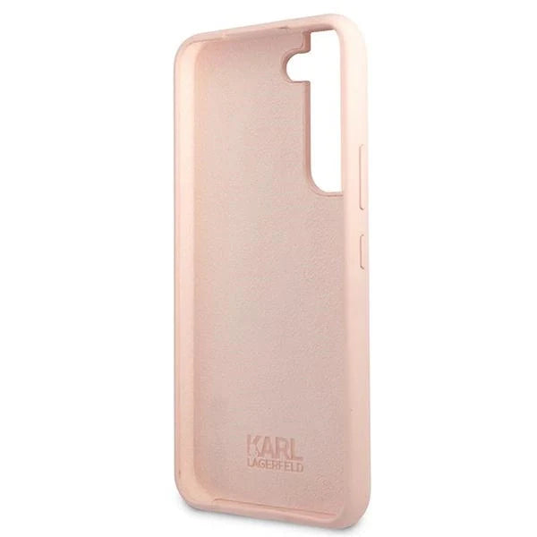 Karl Lagerfeld KLHCS22MSSKCI S22+ S906 hardcase jasno różowy/light pink Silicone Ikonik Karl & Choupette - Cell phone