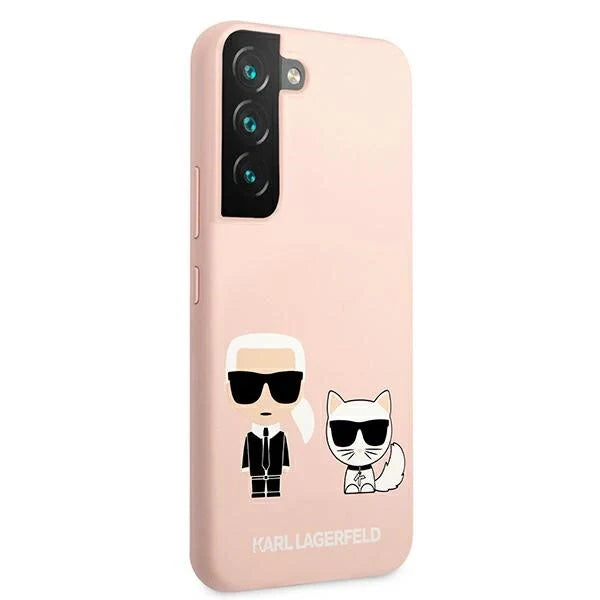 Karl Lagerfeld KLHCS22MSSKCI S22+ S906 hardcase jasno różowy/light pink Silicone Ikonik Karl & Choupette - Cell phone