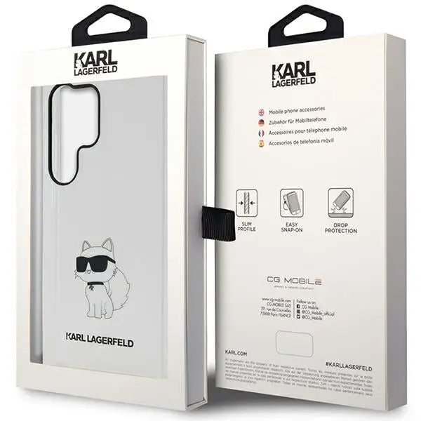 Karl Lagerfeld KLHCS23LHNCHTCT S23 Ultra S918 transparent hardcase Ikonik Choupette - Cell phone cases