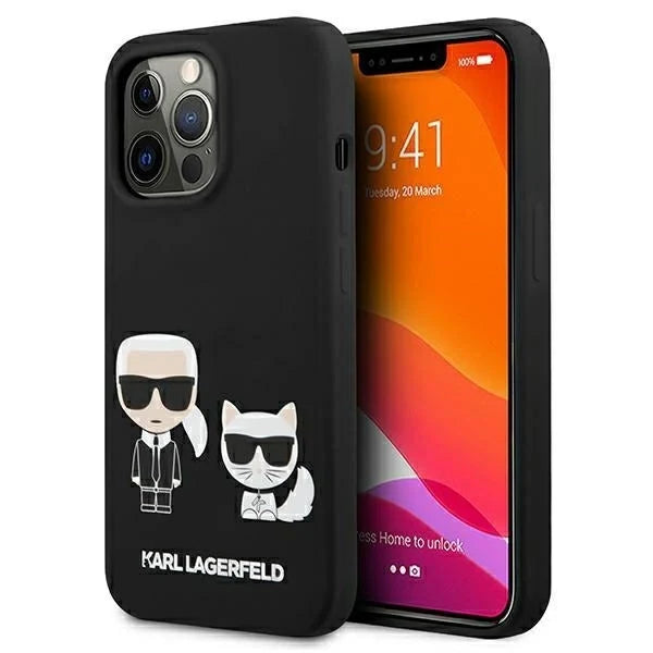 Karl Lagerfeld KLHMP13LSSKCK iPhone 13 Pro / 13 6,1’’ hardcase czarny/black Silicone Karl & Choupette Magsafe - Cell