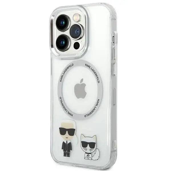 Karl Lagerfeld KLHMP14LHKCT iPhone 14 Pro 6.1 ’hardcase transparent / transparent Karl & Choupette Aluminum Magsafe