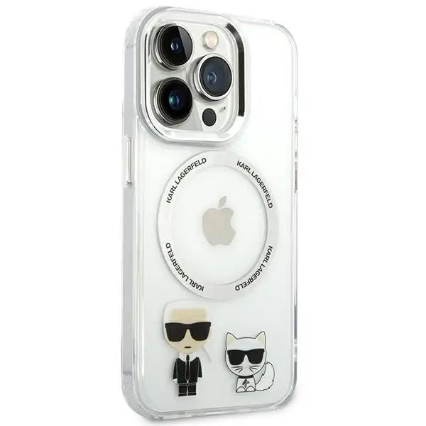 Karl Lagerfeld KLHMP14LHKCT iPhone 14 Pro 6.1 ’hardcase transparent / transparent Karl & Choupette Aluminum Magsafe