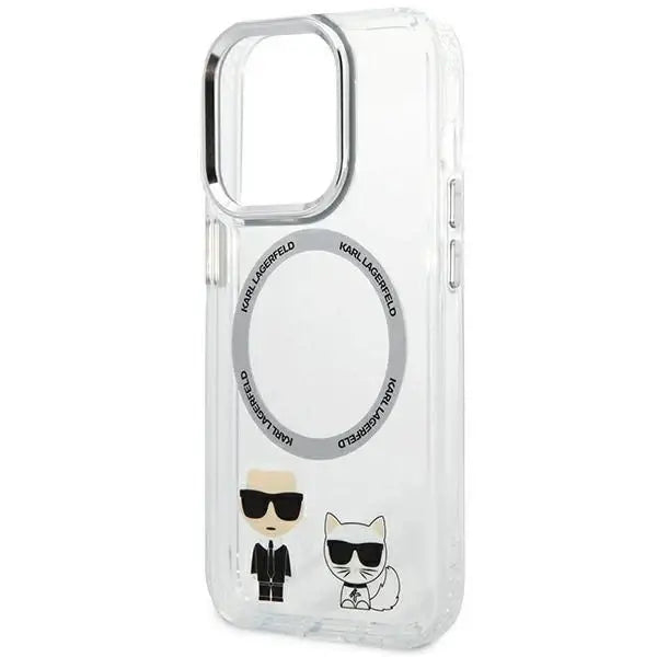 Karl Lagerfeld KLHMP14LHKCT iPhone 14 Pro 6.1 ’hardcase transparent / transparent Karl & Choupette Aluminum Magsafe