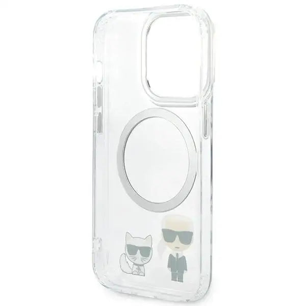 Karl Lagerfeld KLHMP14LHKCT iPhone 14 Pro 6.1 ’hardcase transparent / transparent Karl & Choupette Aluminum Magsafe