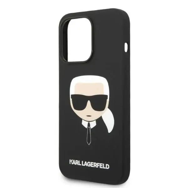 Karl Lagerfeld KLHMP14LSLKHBK iPhone 14 Pro 6.1 ’hardcase black / black Silicone Karl`s Head Magsafe - Cell phone cases