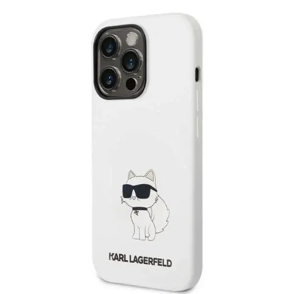 Karl Lagerfeld KLHMP14LSNCHBCH iPhone 14 Pro 6.1’’ hardcase white/white Silicone Choupette MagSafe - Cell phone cases