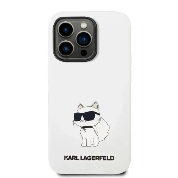 Karl Lagerfeld KLHMP14LSNCHBCH iPhone 14 Pro 6.1’’ hardcase white/white Silicone Choupette MagSafe - Cell phone cases