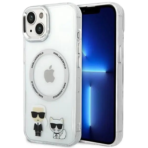 Karl Lagerfeld KLHMP14MHKCT iPhone 14 Plus 6.7 ’hardcase transparent / transparent Karl & Choupette Aluminum Magsafe