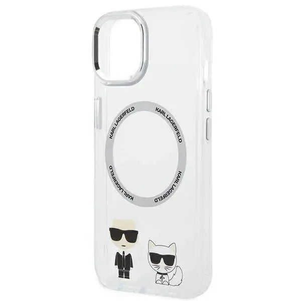 Karl Lagerfeld KLHMP14MHKCT iPhone 14 Plus 6.7 ’hardcase transparent / transparent Karl & Choupette Aluminum Magsafe